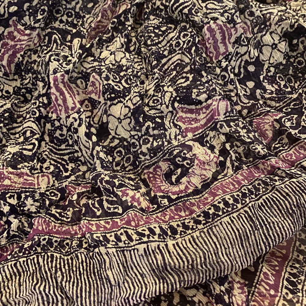 Balinesian Blue-Black Silk Hand-Batiked Scarf! 💕